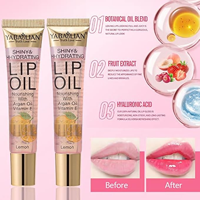 Yabaolian PLUMPING LIP OIL, LIP OILS, HYDRATING LIP GLOSS TINTED LIP BALM LIP CARE, CRYSTAL JELLY MOISTURIZING LIP OIL/POLISHED LIP OIL LINES, MOISTURIZING LIP BALM CARE STICK FOR DRY AND CHAPPED LIPS (ORANGE) - Image 4